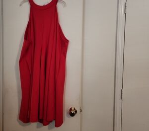 New Torrid Red Halter Swing/Trapeeze Dress